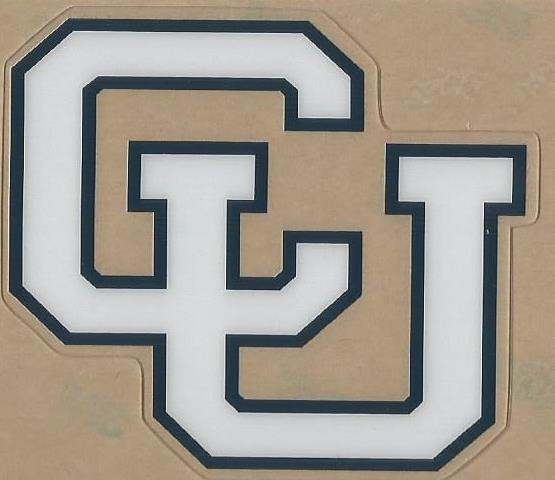 CU white outlined in Navy Side Decal Set (Columbia Lions)